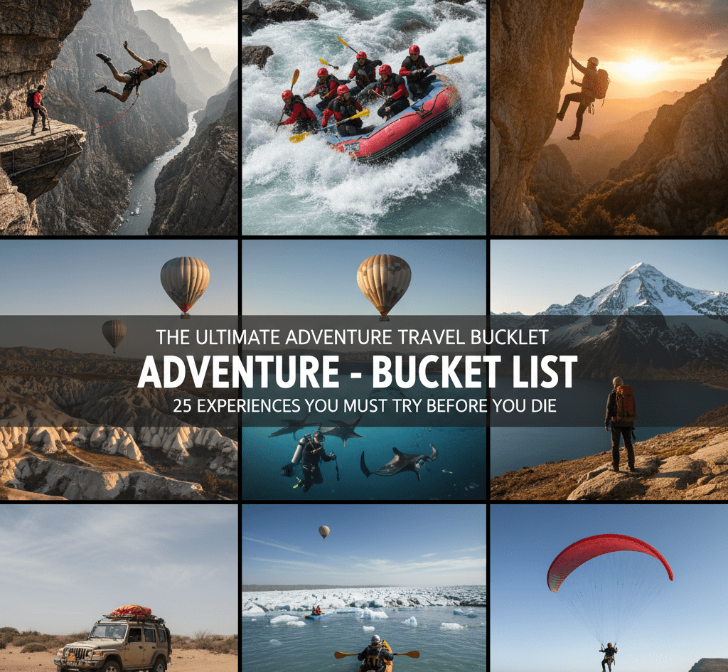 The Ultimate Adventure Travel Bucket List – 25 Experiences You Must Try Before You Die